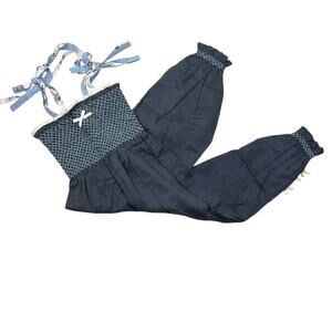 Well Dressed Wolf Liberty Navy Dot Romper Jumpsuit